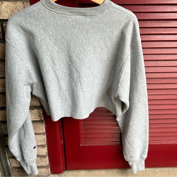 Champion Heather Gray Reverse Weave cropped sweatshirt women’s extra small - Picture 7 of 9